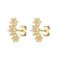 Pendientes Triple Flor - (Plata de Ley 925) - Mimiló