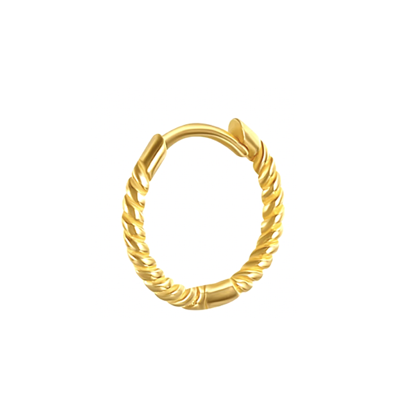 Aros Cordón Fino Oro 8mm - (Plata de Ley 925) - Mimiló