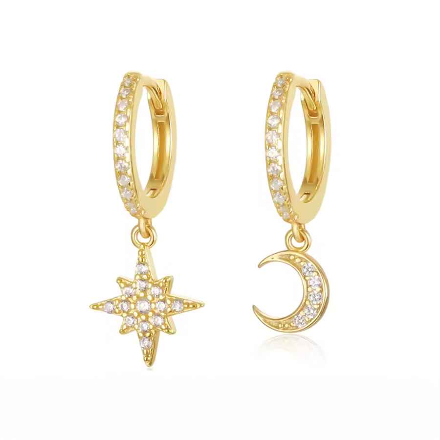 Aros Brill Astros Oro - (Plata de Ley 925)