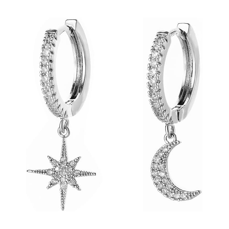 Aros Brilli Astros Plata - (Plata de Ley 925) - Mimiló