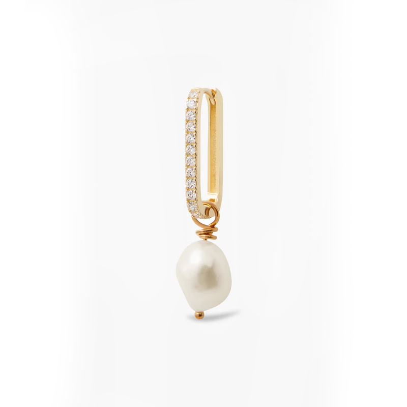 Aros Largos Perla - (Plata de Ley 925) - Mimiló