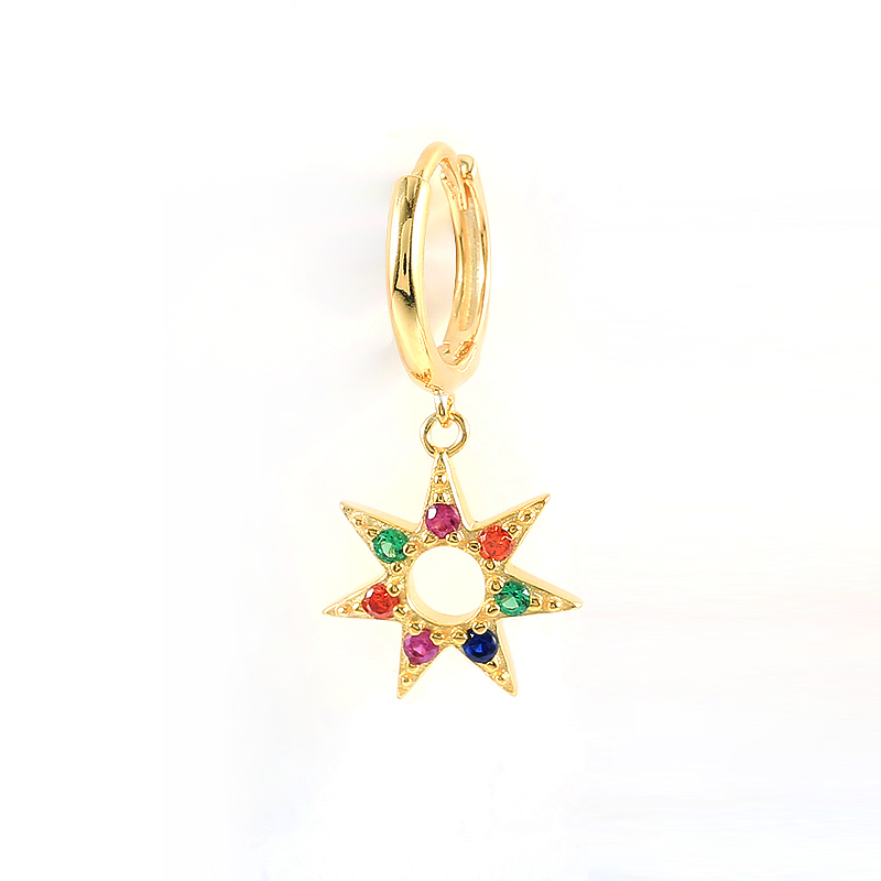 Aros Estrella Colorinchis - (Plata de Ley 925) - Mimiló