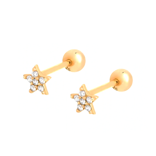 Mini Pendiente Estrellita - (Plata de Ley 925) - Mimiló