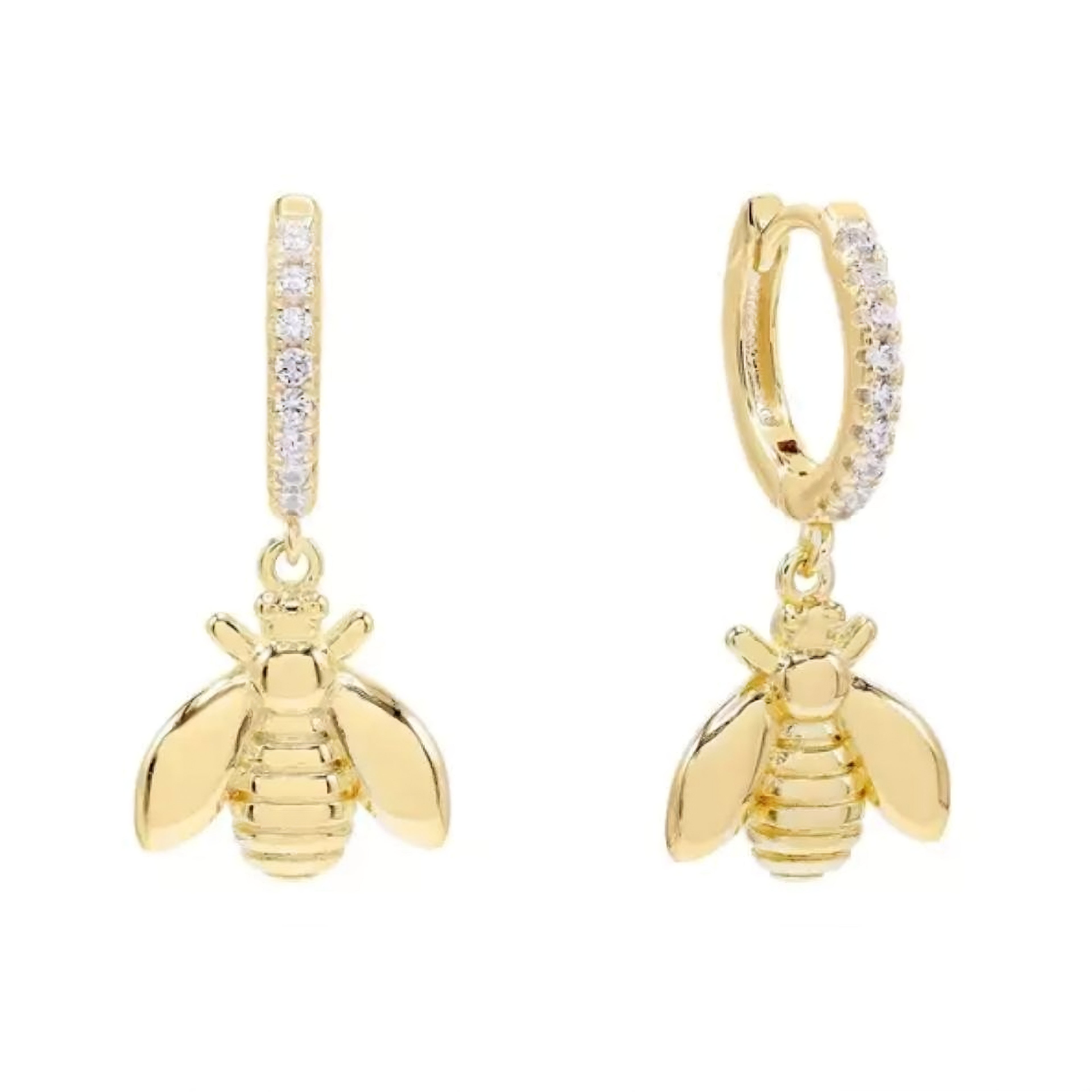 Aros Abejita Brilli - (Plata de Ley 925) - Mimiló