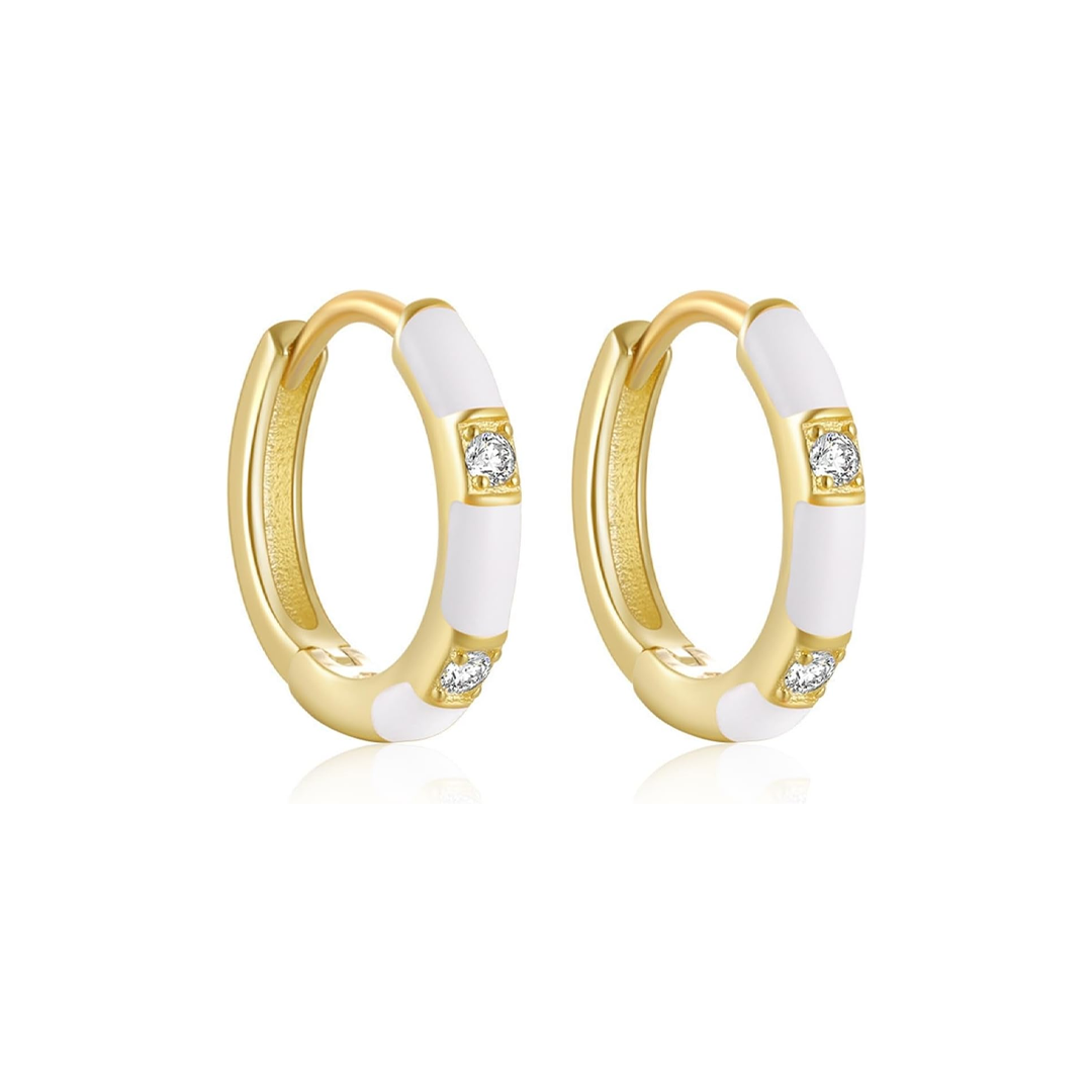 Aros New Bombay Blanco - (Plata de Ley 925) - Mimiló