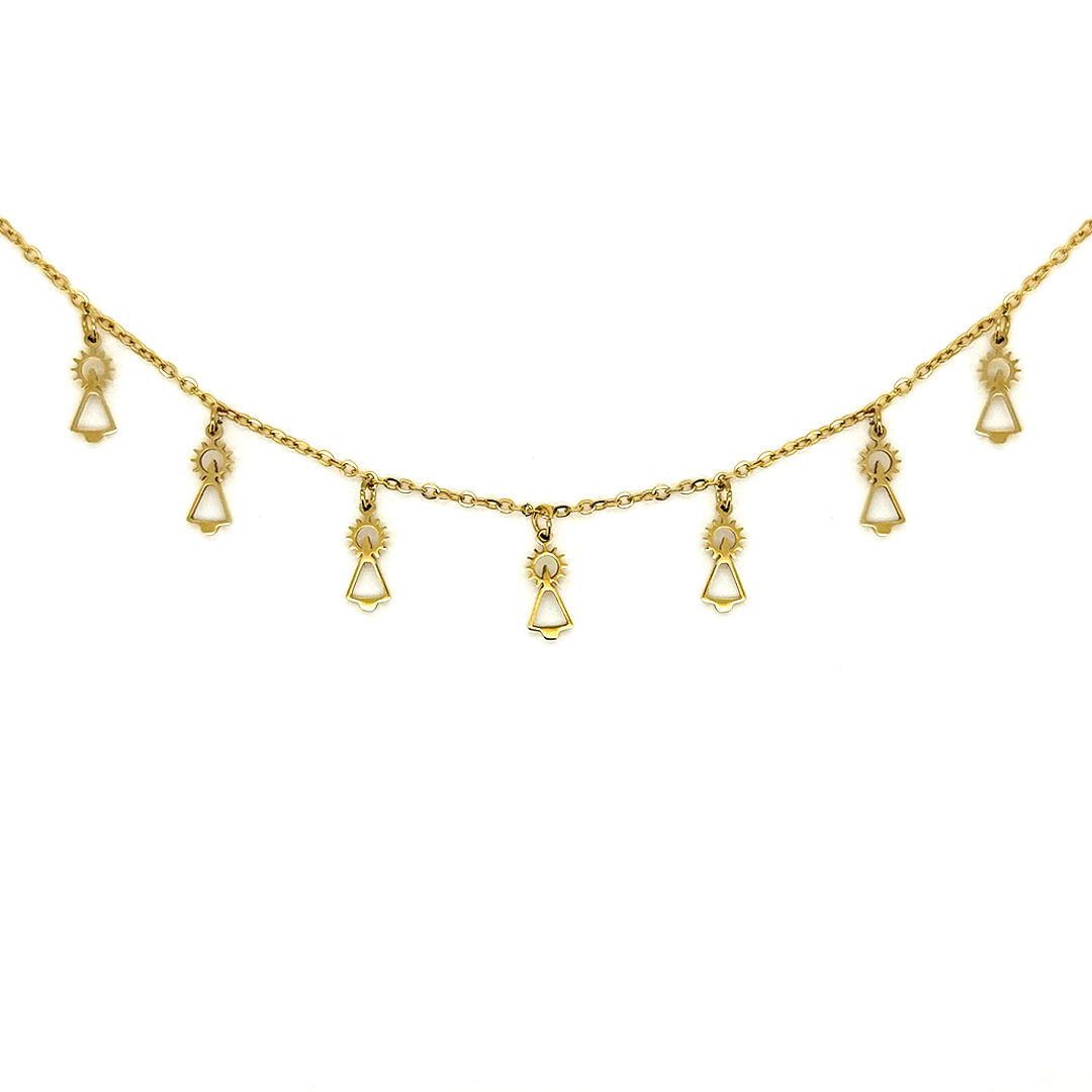 Collar Virgen Del Pilar Multi - (Acero Quirúrgico Waterproof) - Mimiló