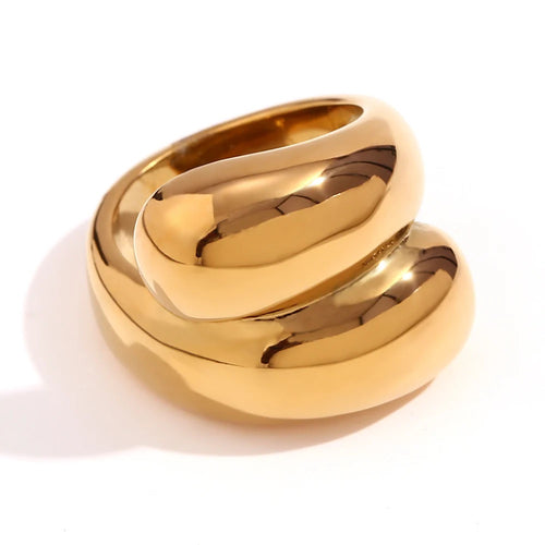 Anillo Gota Doble - (Acero Quirúrgico Waterproof) - Mimiló