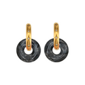 Pendientes Chimo Aro Gordo Alabastro - (Petra: Acero Quirúrgico Waterproof y Piedras) - Mimiló