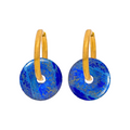 Pendientes Chimos Lapislázuli Aro Listo - (Petra: Acero Quirúrgico Waterproof y Piedras) - Mimiló