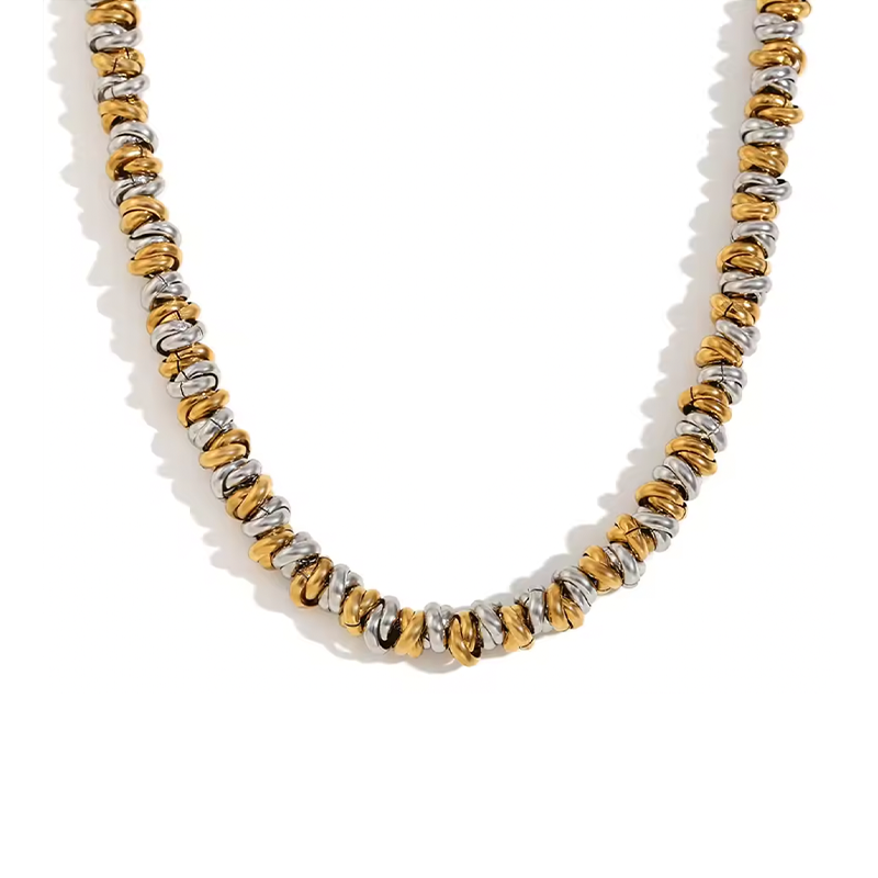 Collar Marina Oro-Plata - (Acero Quirúrgico Waterproof)