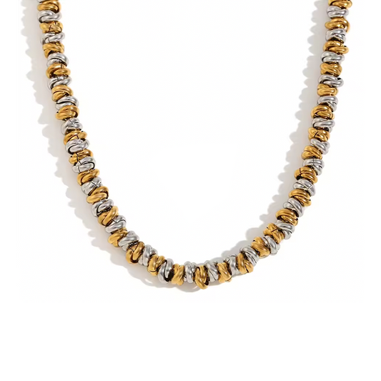 Collar Marina Oro-Plata - (Acero Quirúrgico Waterproof)