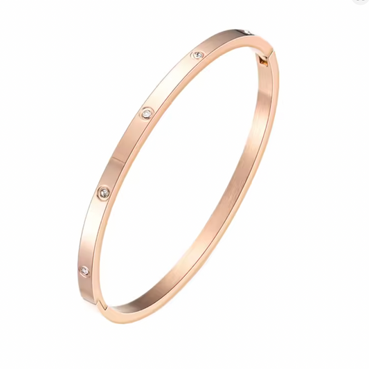 Pulsera Vera Oro Rosa - (Acero Quirúrgico Waterproof)