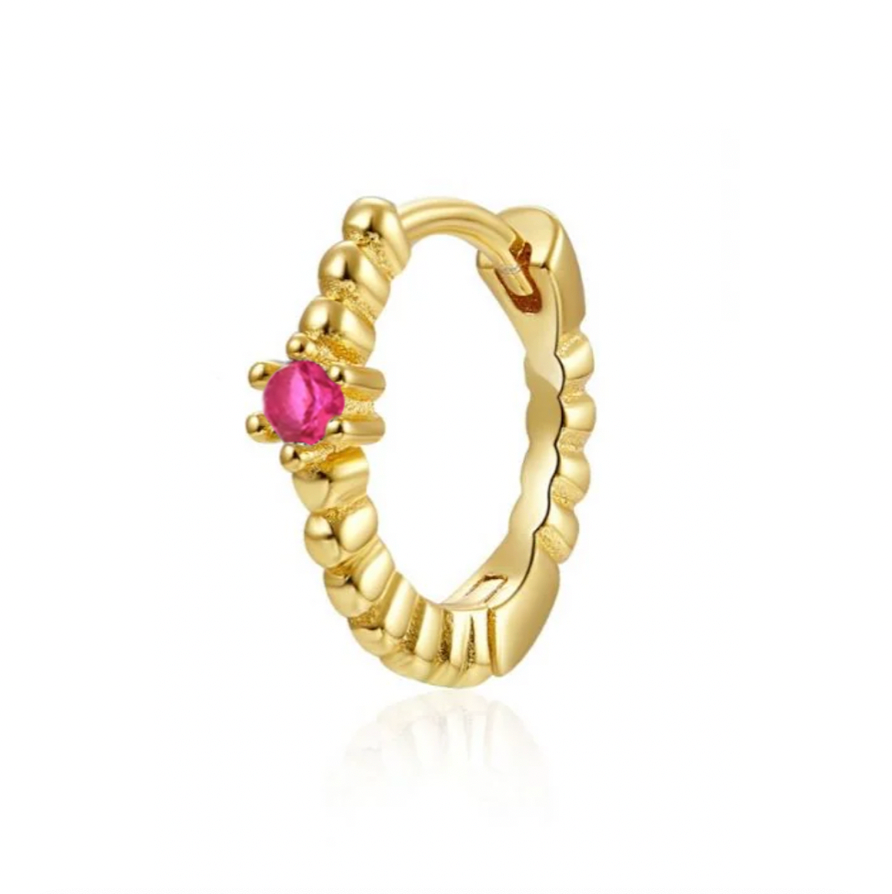 Aros Lisa Pink - (Plata de Ley 925)