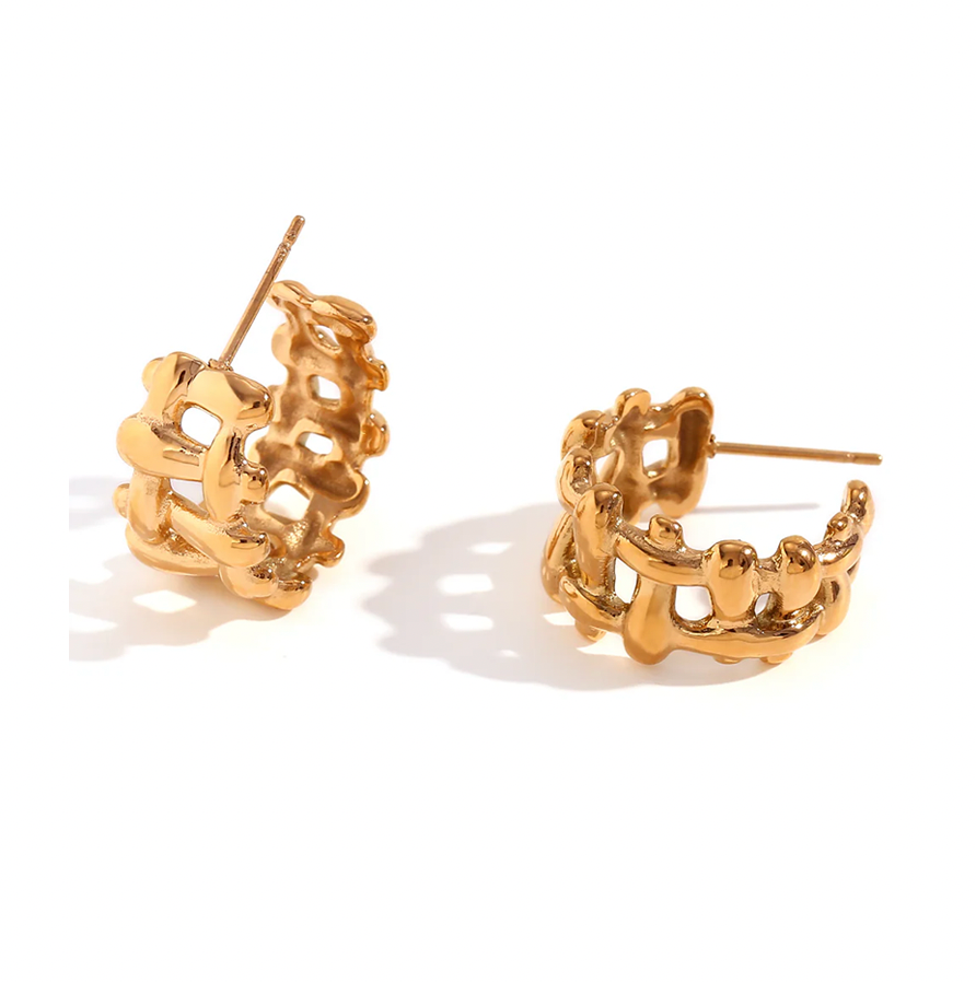 Aros Escala Oro - (Acero Quirúrgico Waterproof) - Mimiló