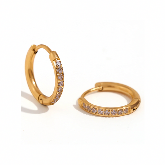 Aros Valentina 14mm Oro - (Acero Quirúrgico Waterproof)