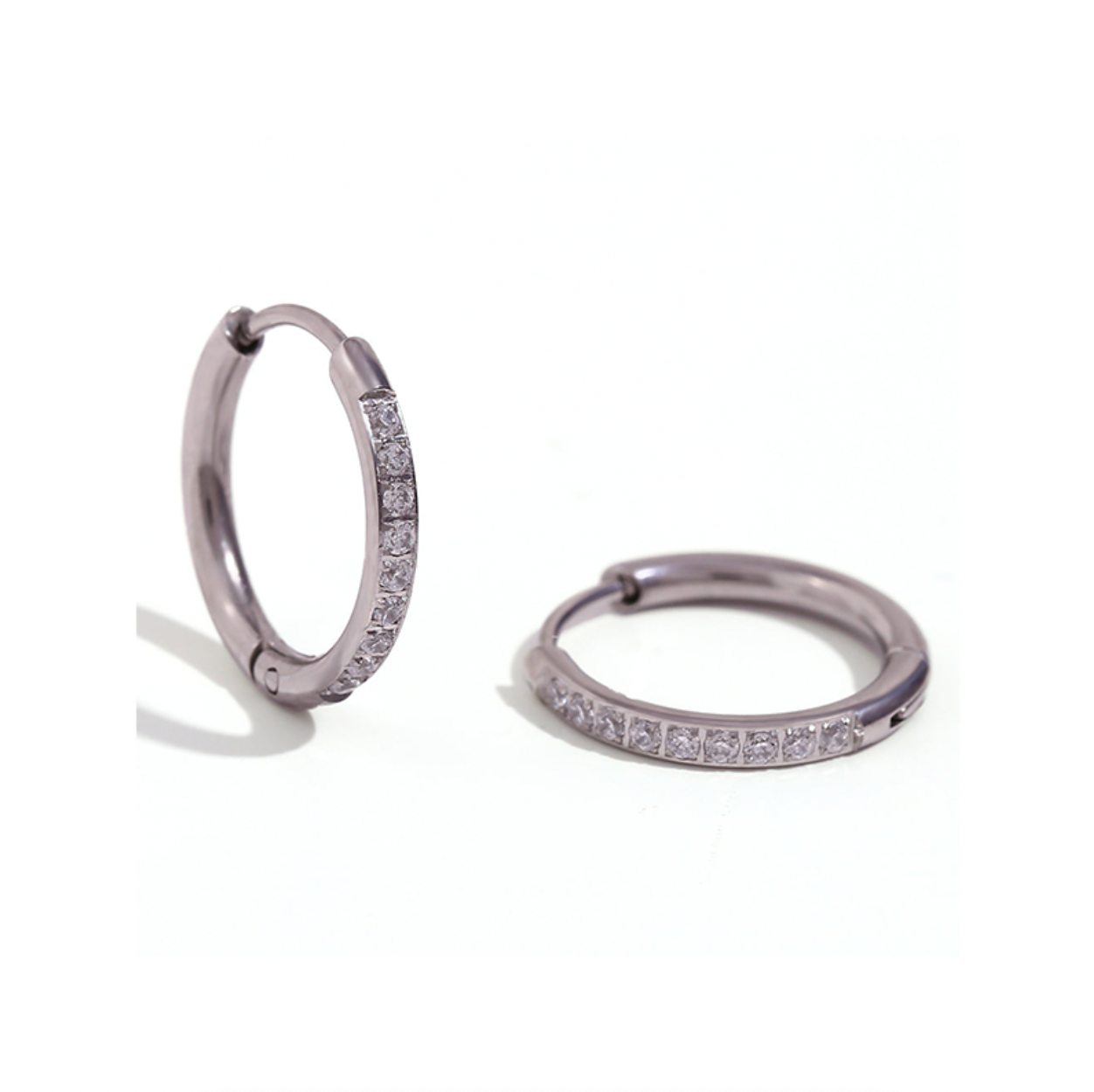 Aros Valentina 16mm Plata - (Acero Quirúrgico Waterproof)