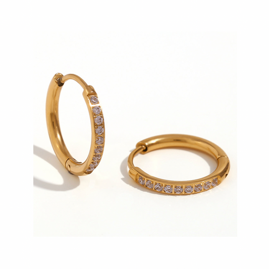 Aros Valentina 16mm Oro - (Acero Quirúrgico Waterproof)