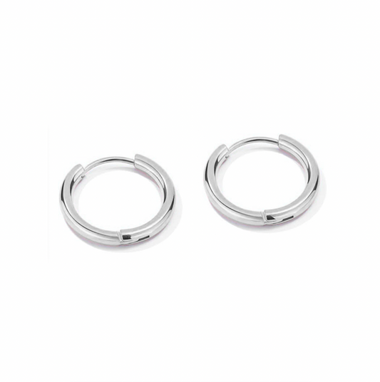 Gran Aro Liso Plata 13mm - (Plata de Ley 925) - Mimiló