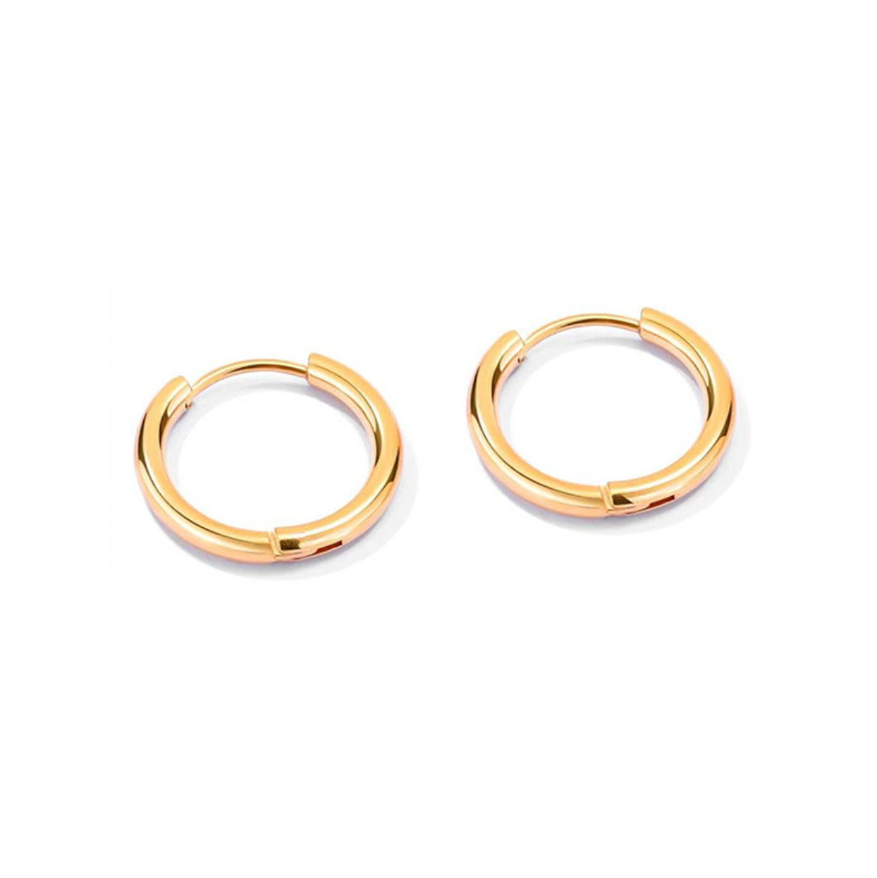 Gran Aro Liso Oro 13mm - (Plata de Ley 925) - Mimiló