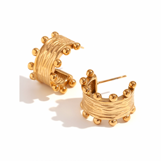 Pendientes Nápoles Oro - (Acero Quirúrgico Waterproof) - Mimiló