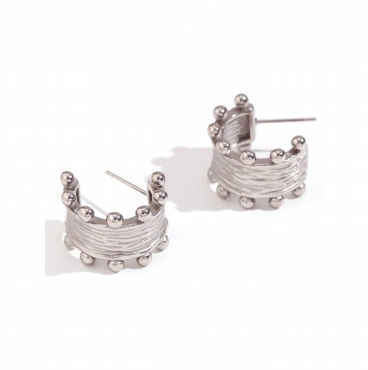 Pendientes Nápoles Plata - (Acero Quirúrgico Waterproof) - Mimiló
