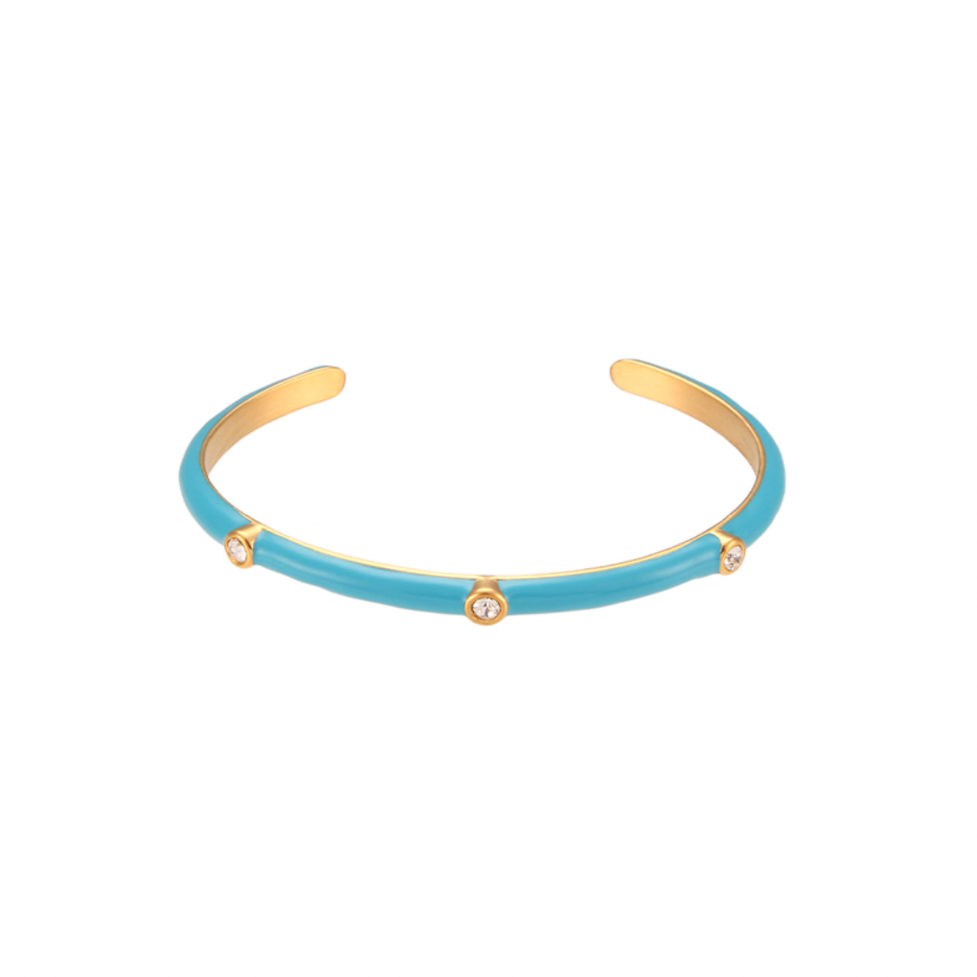 Pulsera Esmalte Azul - (Acero Quirúrgico Waterproof) - Mimiló