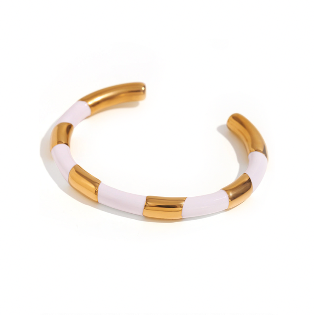 Pulsera Golden Blanc - (Acero Quirúrgico Waterproof) - Mimiló