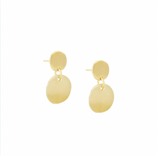 Pendientes Doble Chapa - (Plata de Ley 925)