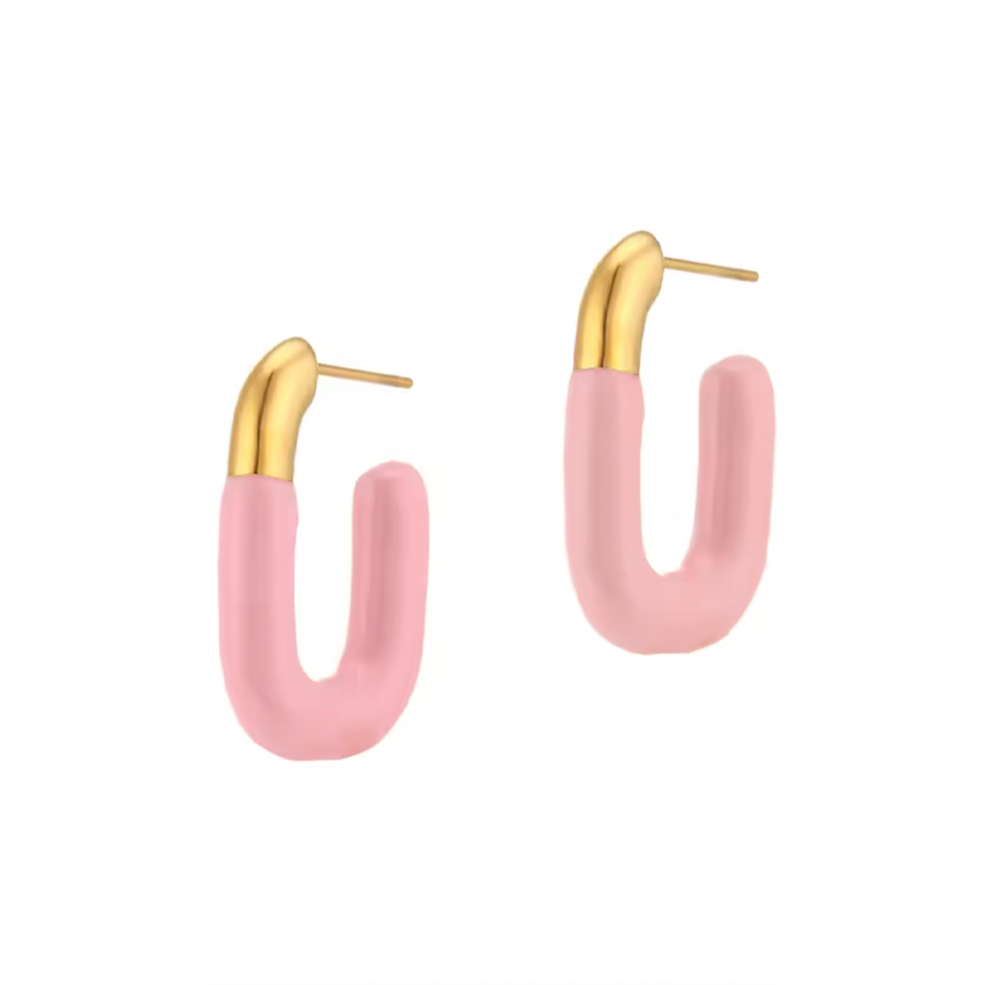 Pendientes New Berta Rosa - (Acero Quirúrgico Waterproof)