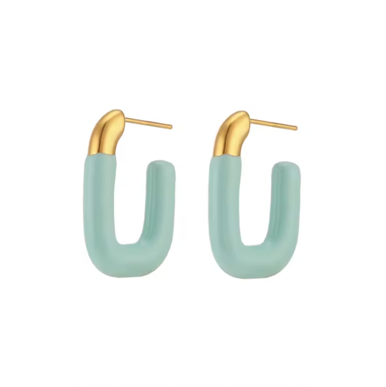 Pendientes New Berta Azul - (Acero Quirúrgico Waterproof)