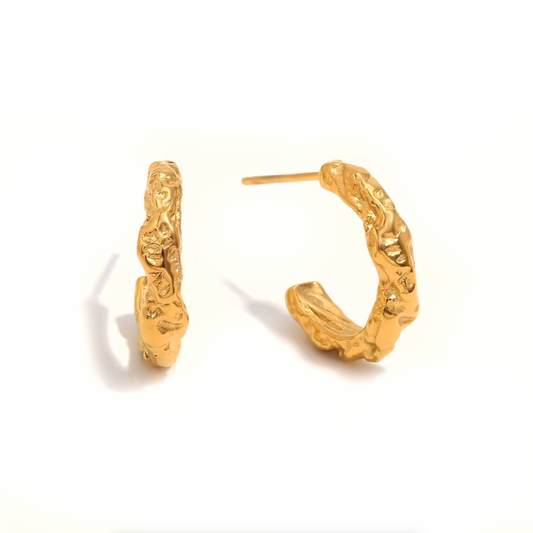 Pendientes Natalia Oro - (Acero Quirúrgico Waterproof)