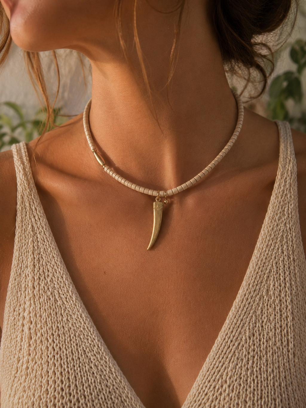 Collar Luz y Arena - (Acero Quirúrgico Waterproof)