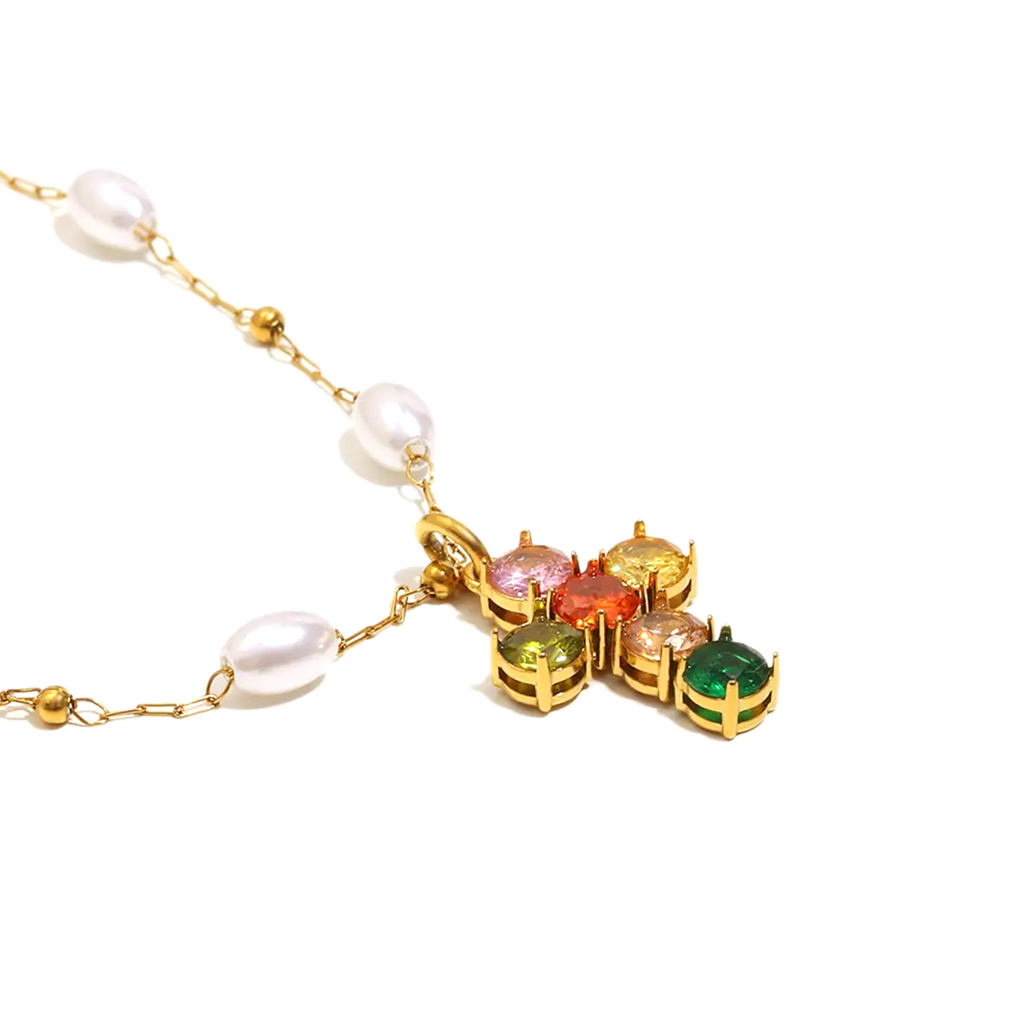 Collar Cruz Mildred - (Acero Quirúrgico Waterproof)