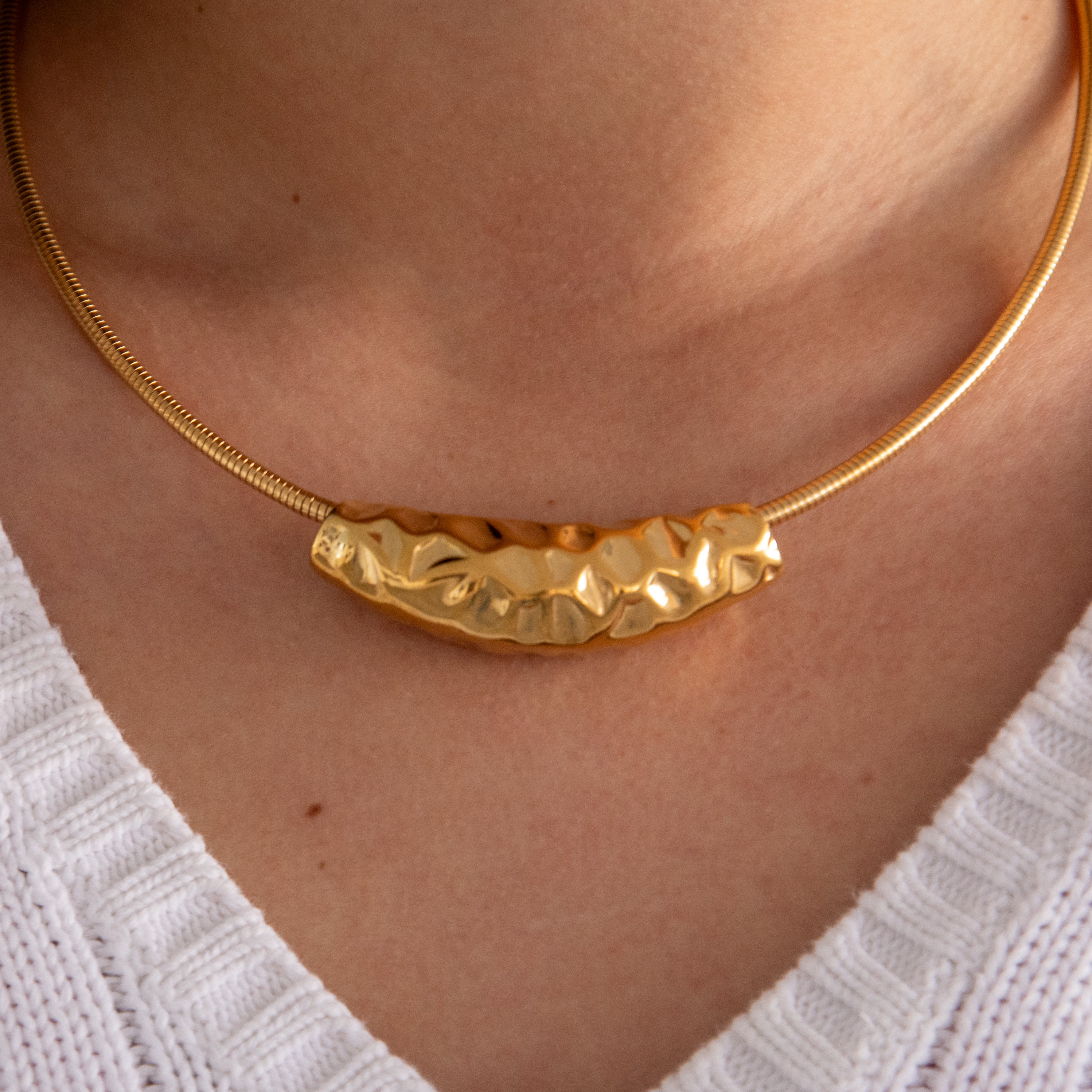 Collar Isla Oro - (Acero Quirúrgico Waterproof) - Mimiló