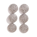 Pendientes Triple Plata - (Acero Quirúrgico Waterproof) - Mimiló