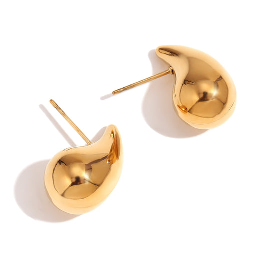 Pendientes Gotita Oro - (Acero Quirúrgico Waterproof) - Mimiló