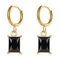Pendientes Gran Pilar Negros - (Acero Quirúrgico Waterproof) - Mimiló