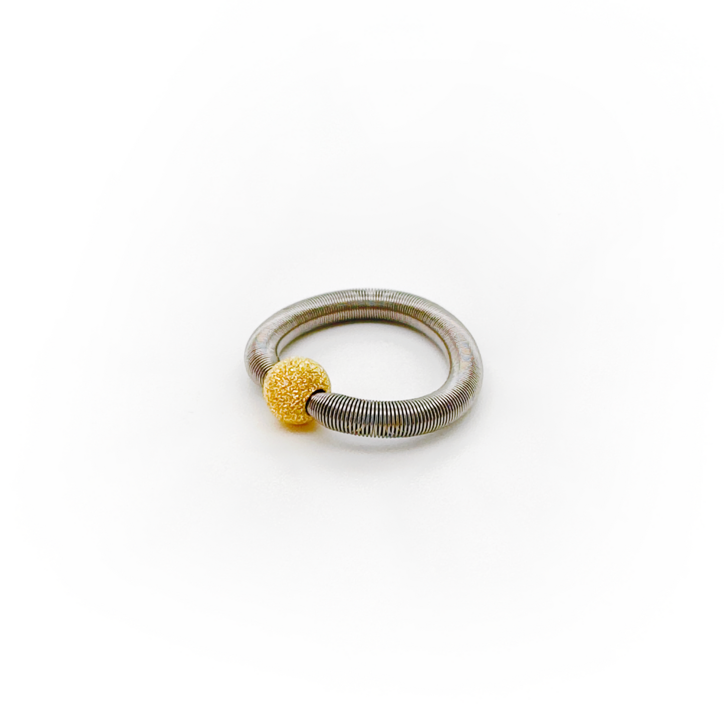 AniIlo Dominó Plata Diamantada Oro - Acero Quirúrgico