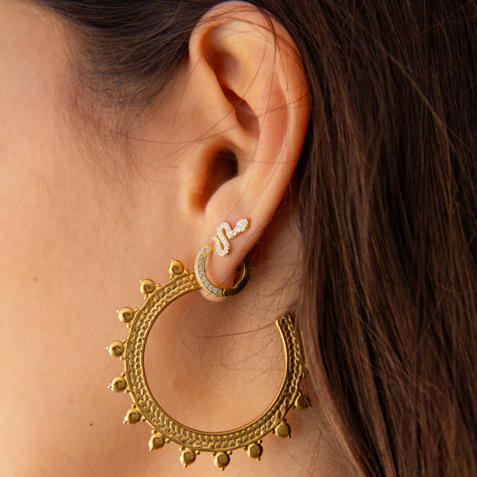 Pendientes África Oro - (Acero Quirúrgico Waterproof) - Mimiló