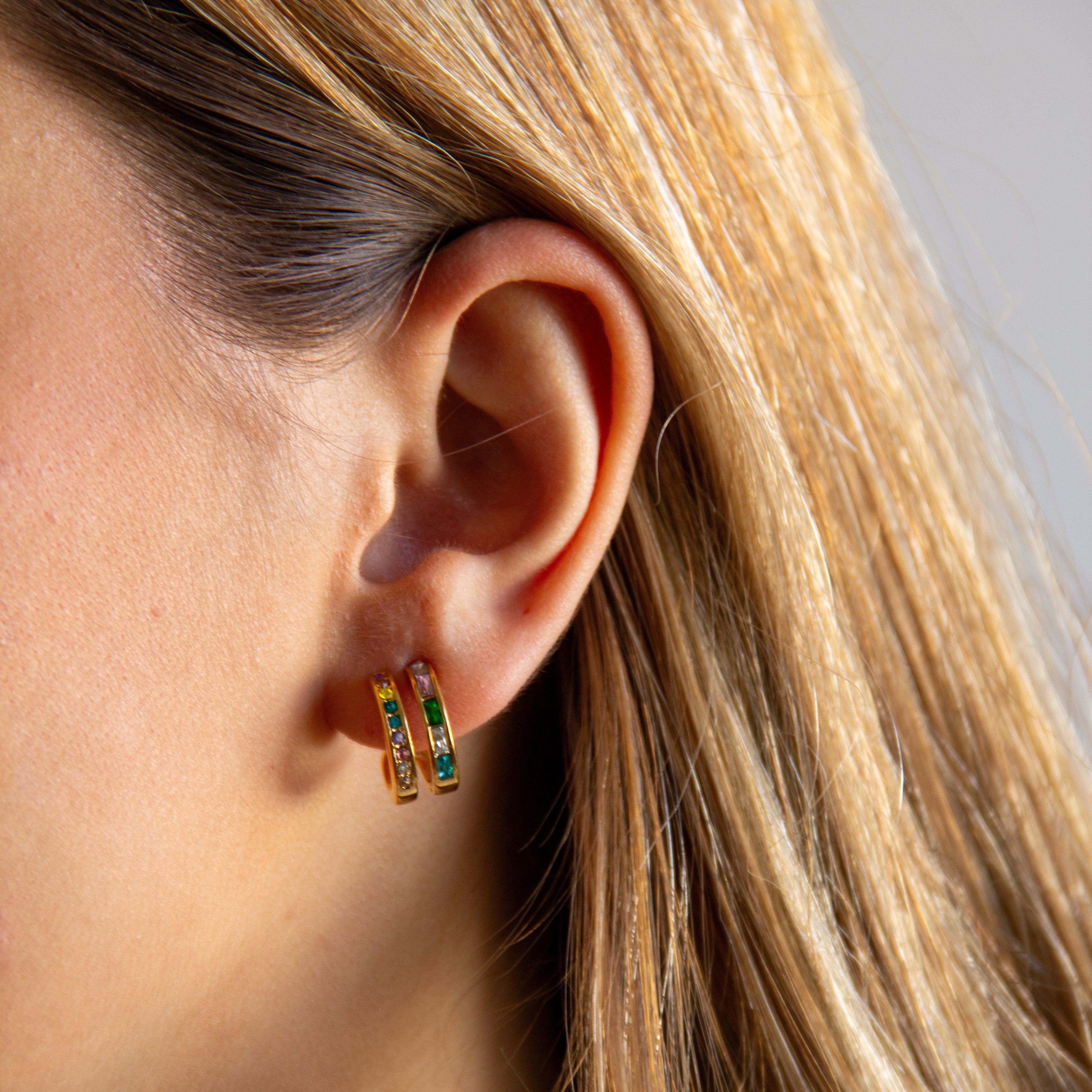 Aros Doble Colorines - (Acero Quirúrgico Waterproof) - Mimiló