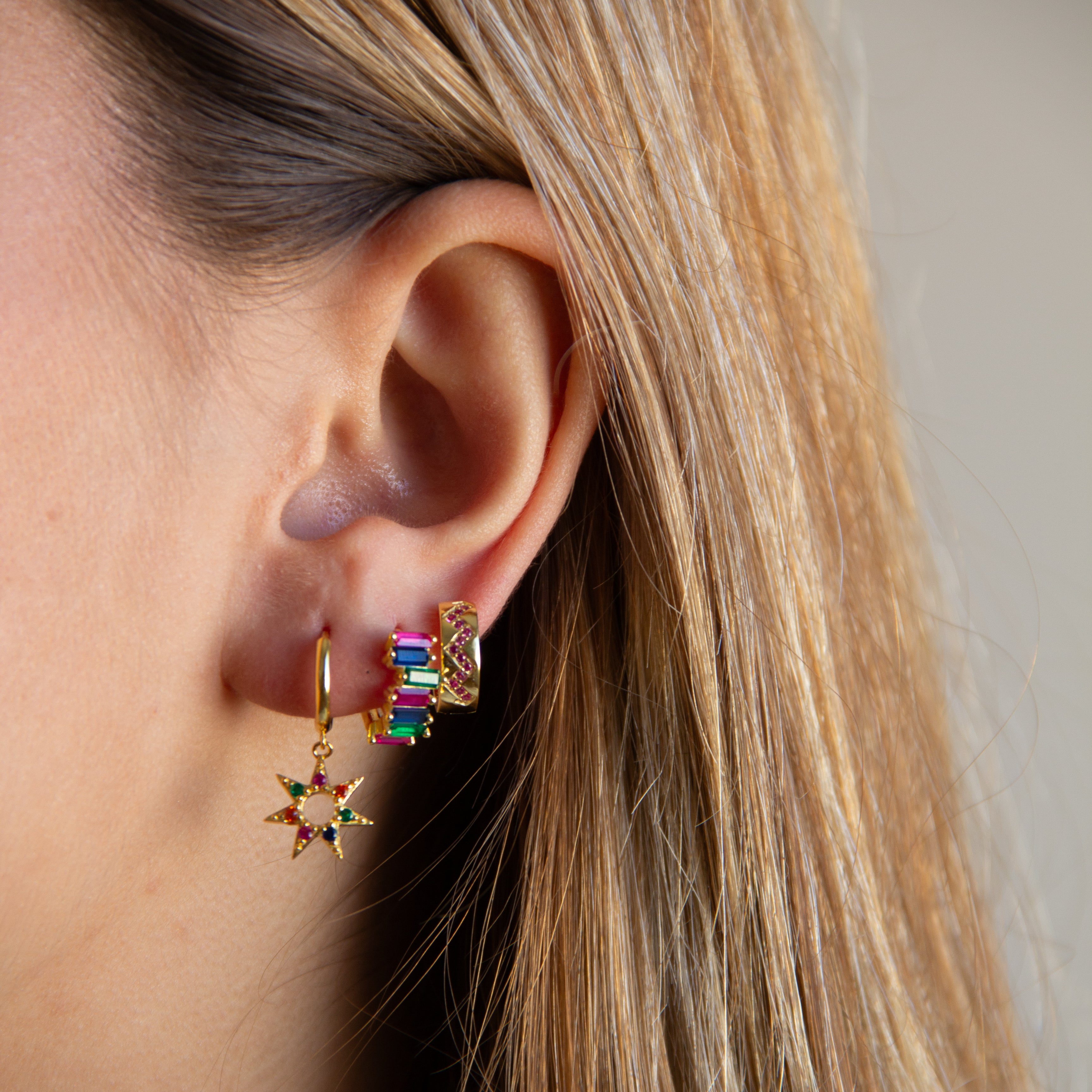 Aro zigzag Rosa - (Plata de Ley 925) - Mimiló