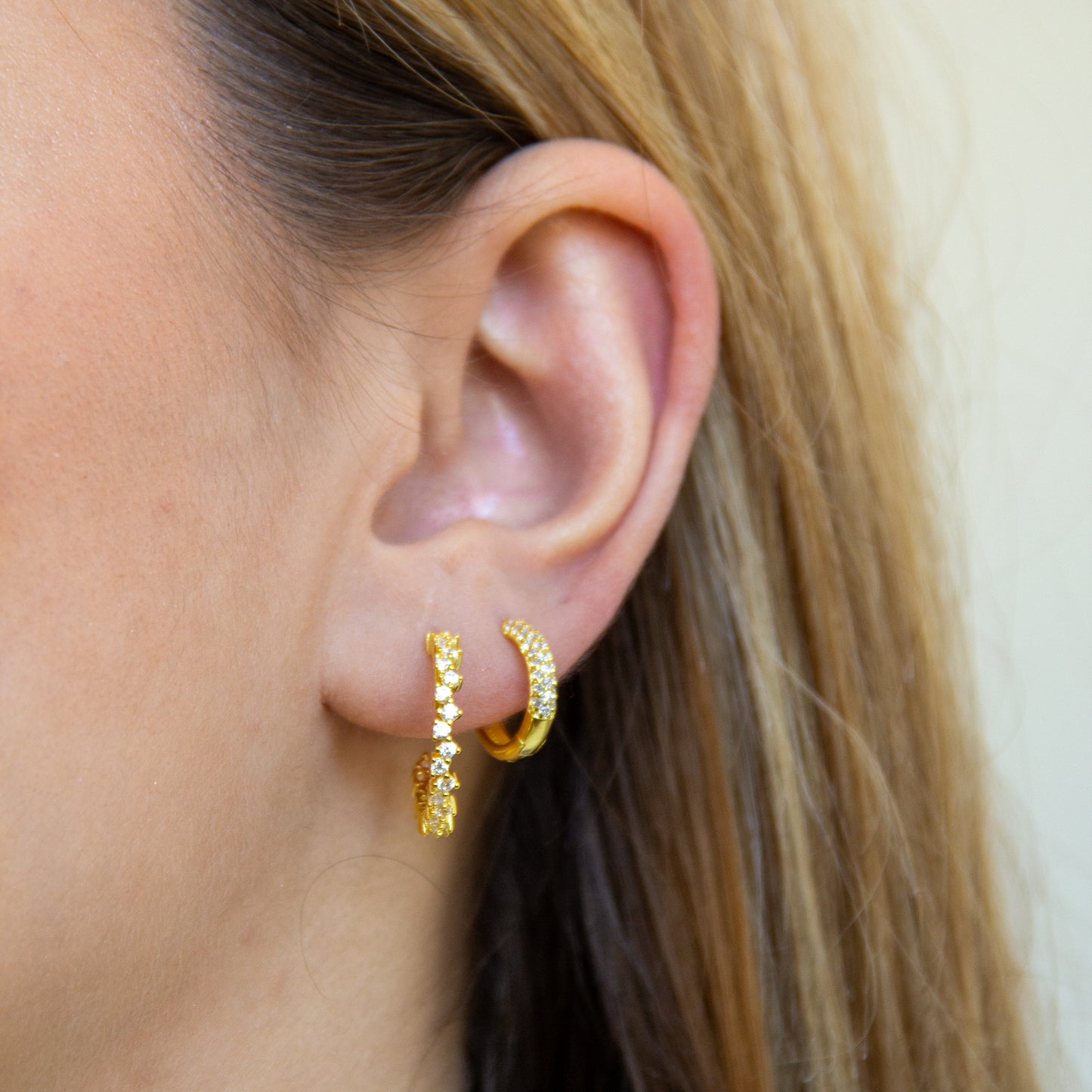 Aros New Chic Circonita Blanca - (Plata de Ley 925) - Mimiló