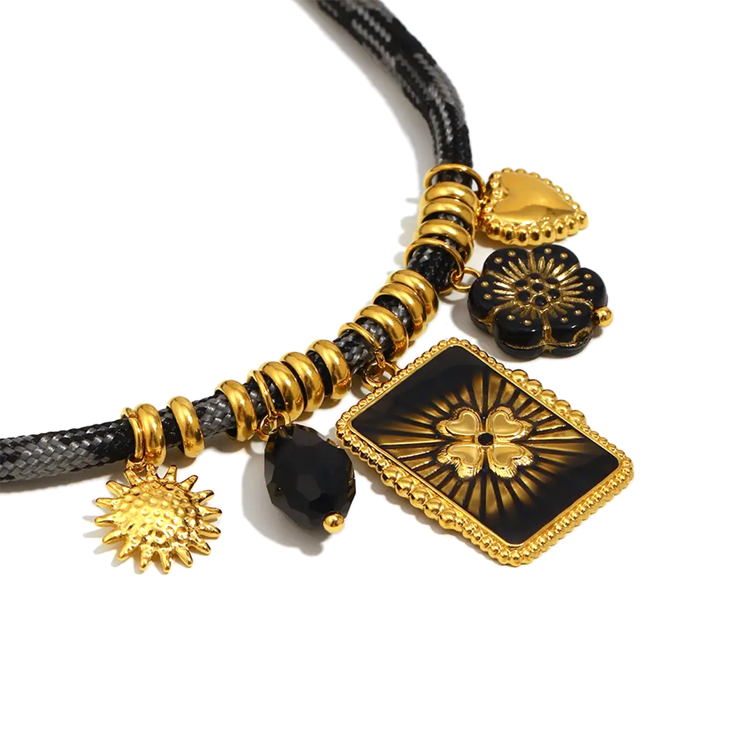 Collar Aurora Negro - (Acero Quirúrgico Waterproof)