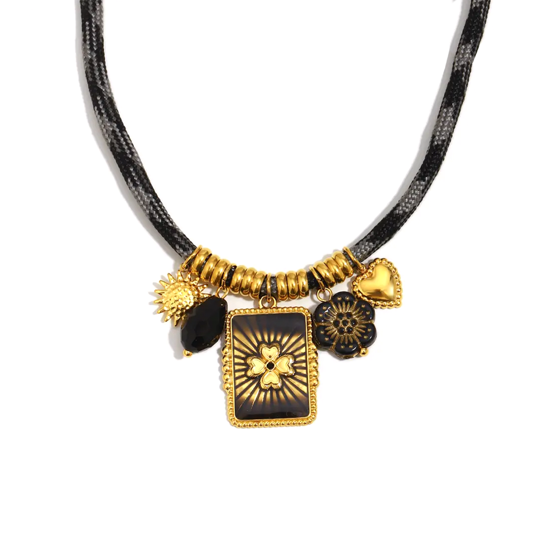 Collar Aurora Negro - (Acero Quirúrgico Waterproof)