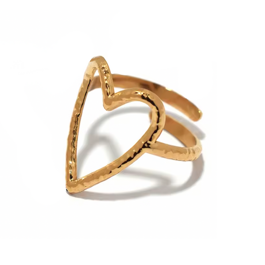 Anillo Corazón - (Acero Quirúrgico Waterproof)