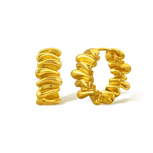 Aros Beatriz Oro - (Acero Quirúrgico Waterproof)