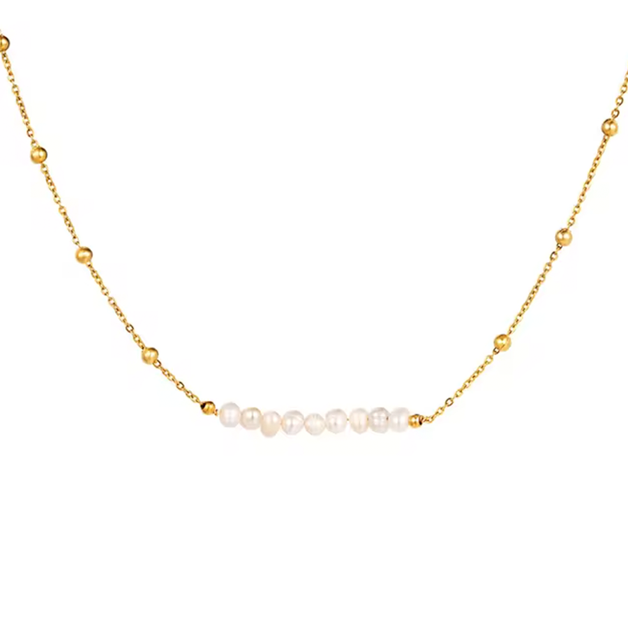 Collar Boli-Perla - (Plata de Ley 925)