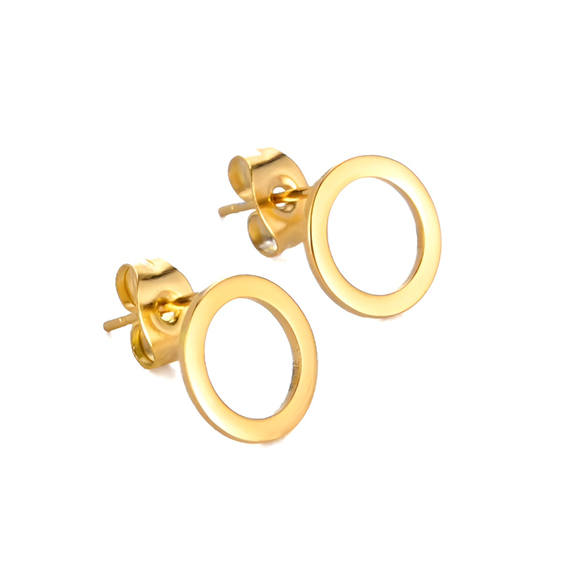 Pendientes Mini círculo Oro - (Plata de Ley 925) - Mimiló
