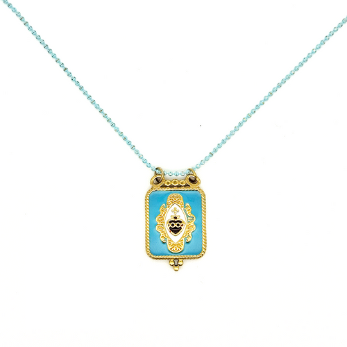 Collar Cuore Azul - (Acero Quirúrgico Waterproof) - Mimiló