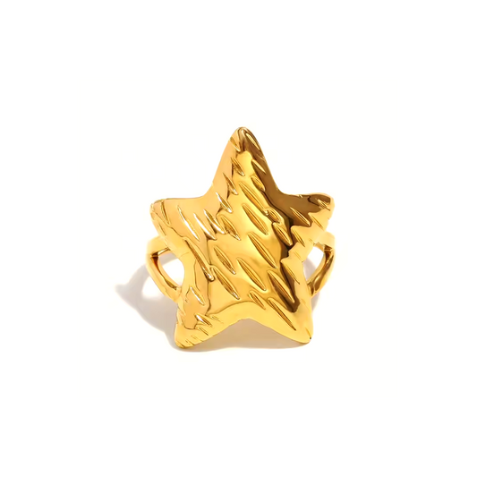 Anillo Estrella - (Acero Quirúrgico Waterproof)